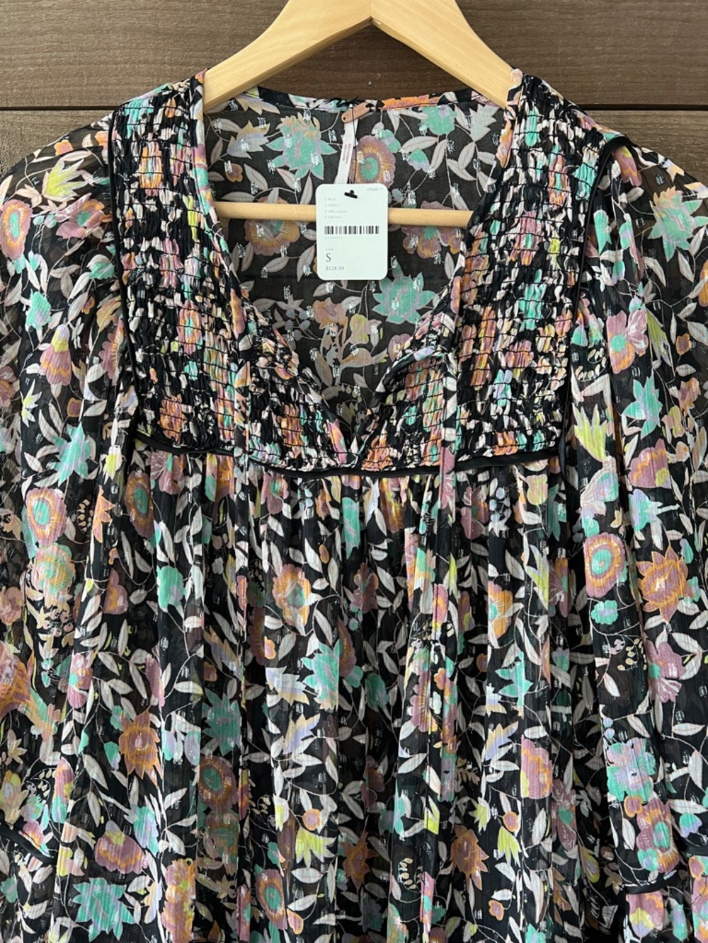 NWT Free People Women's Free Swinging Floral-Print Chiffon Mini Dress Size Small - Picture 3 of 7